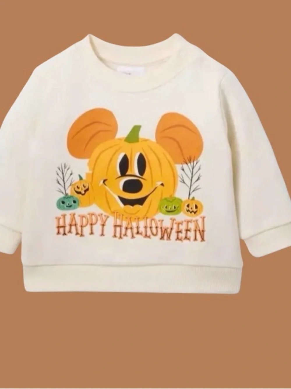Disney Mickey Mouse Halloween Pullover Pants Beanie Set for Baby 6-9 Months NWT - Picture 3 of 5